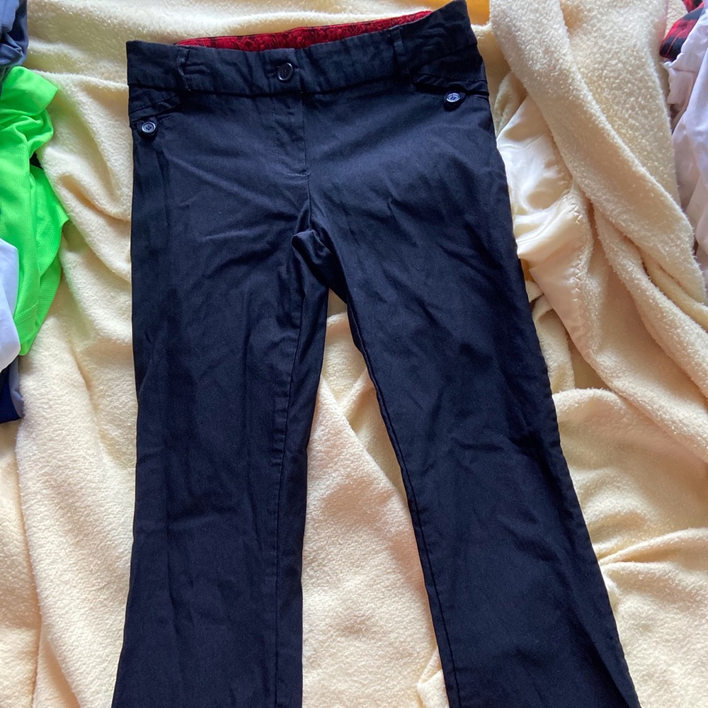 Girl’s black stretchy slacks